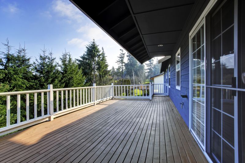 Deck with Railing and Lighting
